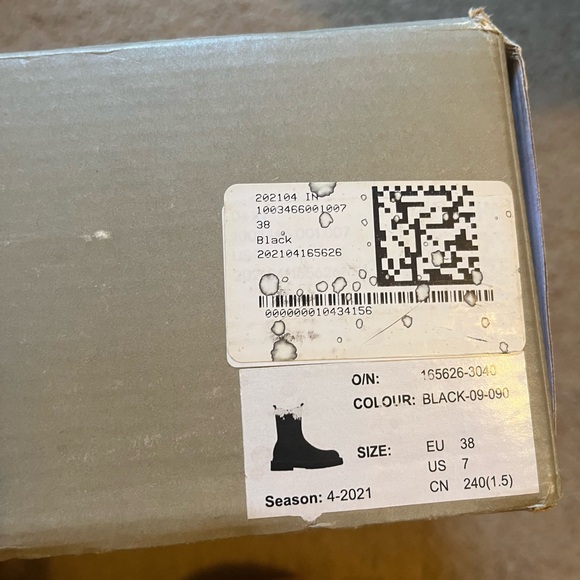 H&M Genuine Leather Black Combat Boots - Picture 5 of 6